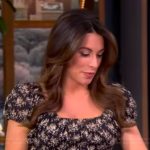 Alyssa’s floral print smocked dress on The View