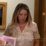 Amanda’s white floral short pajamas on The Real Housewives of Beverly Hills