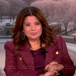Ana’s maroon tweed jacket on The View