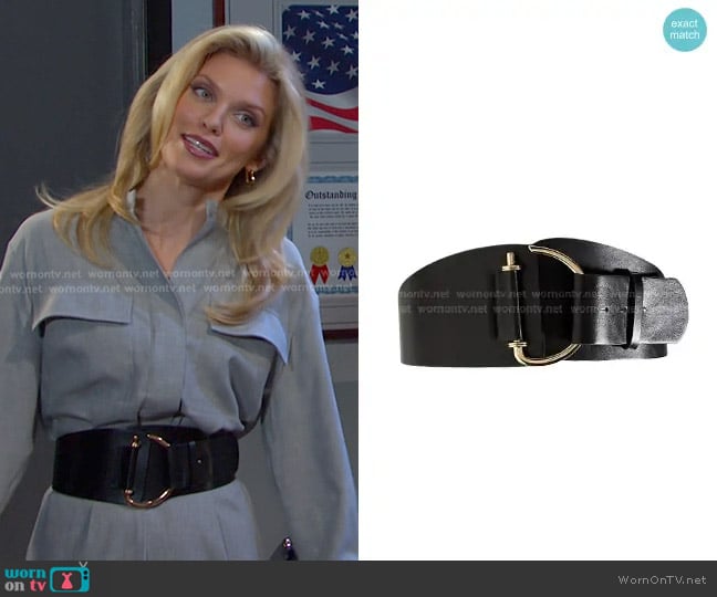 Anthropologie Wide Hip Hook Belt worn by Catherina Greene (AnnaLynne McCord) on Days of our Lives