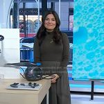 Adrianna’s army green mixed media midi dress on Today