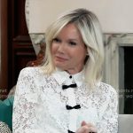 Ava’s white lace shirt with bows on General Hospital