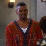 Bernard’s abstract print cardigan on The Upshaws