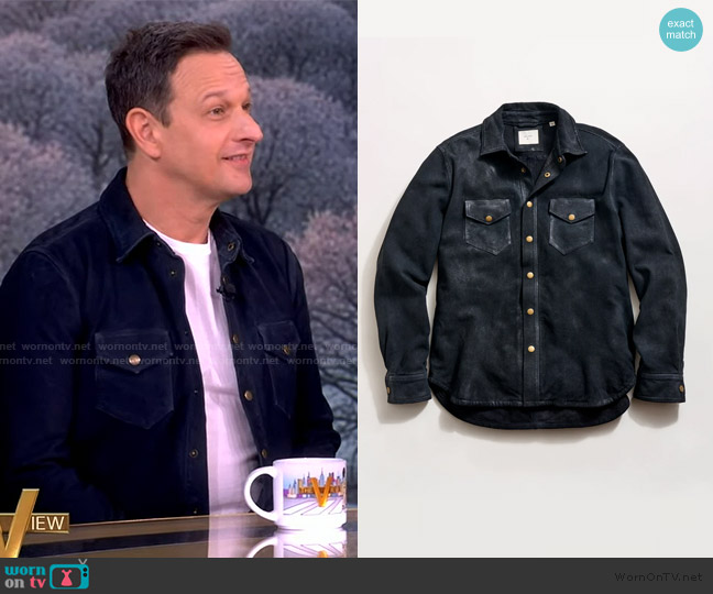 Billy Reid Savoy Waxed Suede Workshirt worn by Josh Charles on The View