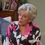 Julie’s pink floral print robe on Days of our Lives