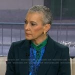 Dr. Sharon Malone’s blue and green print top on Today