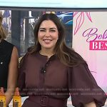 Bobbie’s burgundy puff sleeve blouse on Today
