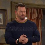 Brady’s navy ribbed sweater on Days of our Lives