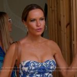 Britani’s blue print strapless top and shorts on The Real Housewives of Salt Lake City