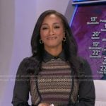 Brittany’s stripe tweed dress on Good Morning America