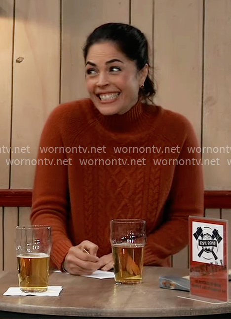 Britt’s cable-knit sweater on General Hospital