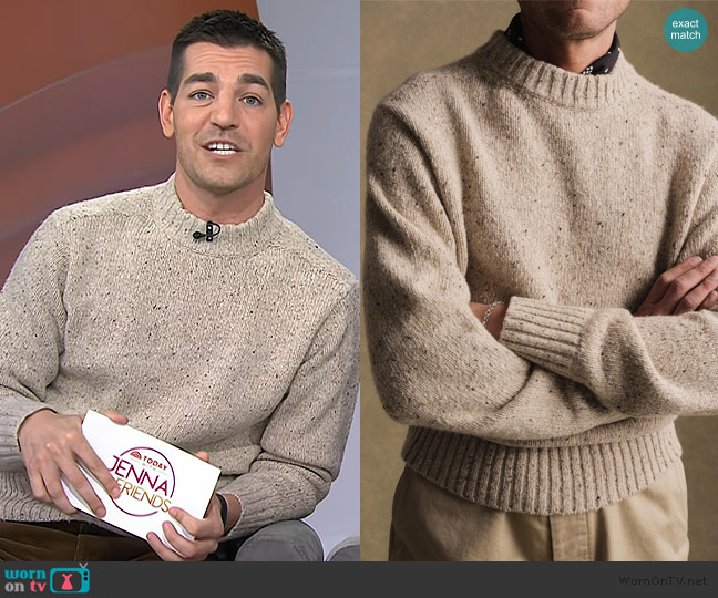 Buck Mason Seastack Wool Tweed Mock Turtleneck