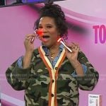 Julee Wilson’s camo print cardigan on Today
