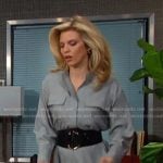 Cat’s grey shirtdress on Days of our Lives