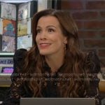 Chelsea’s black lace top on The Young and the Restless