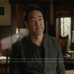Chimney’s dark green suede jacket on 9-1-1