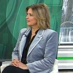 Christine’s blue contrast velvet blazer on Today