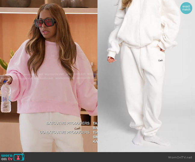 Comfrt Cloud Sweatpants in snow worn by Mary Cosby on The Real Housewives of Salt Lake City