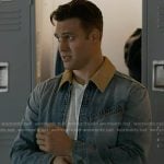 Eddie’s denim jacket with suede collar on 9-1-1