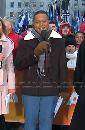 Craig’s brown coat with shearling collar on Today