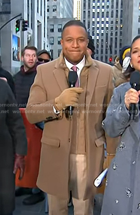 Craig’s camel wool coat on Today