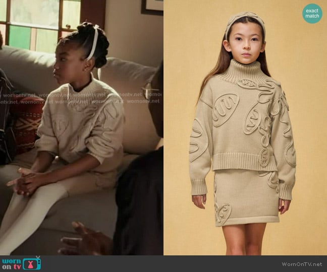 Cult Gaia Kids Deva Set worn by Mara Driskell (Askyler Bell) on 9-1-1