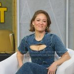 Erika Christensen’s cutout denim dress on Good Morning America