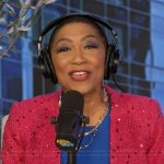 Deja Vu’s pink tweed blazer on Live with Kelly and Mark