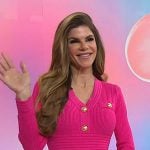 Dr. Dendy Engelman’s pink v-neck knit dress on Today