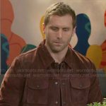 Derek’s brown suede jacket on Beyond the Gates