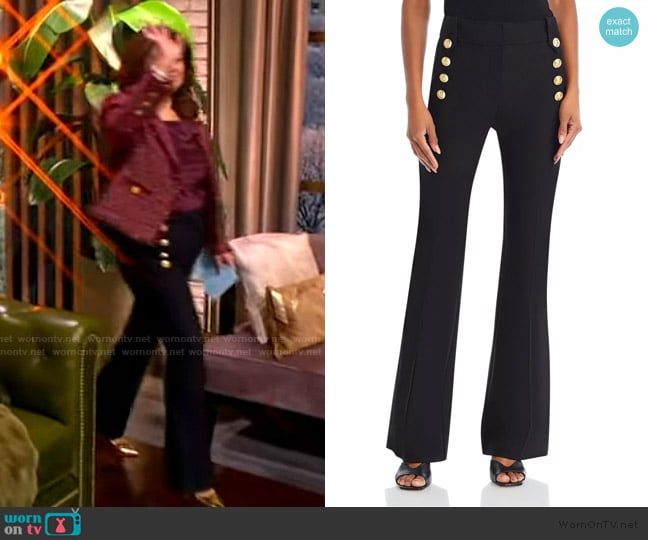 Derek Lam 10 Crosby Robertson Flare Hem Pants worn by Ana Navarro on The View