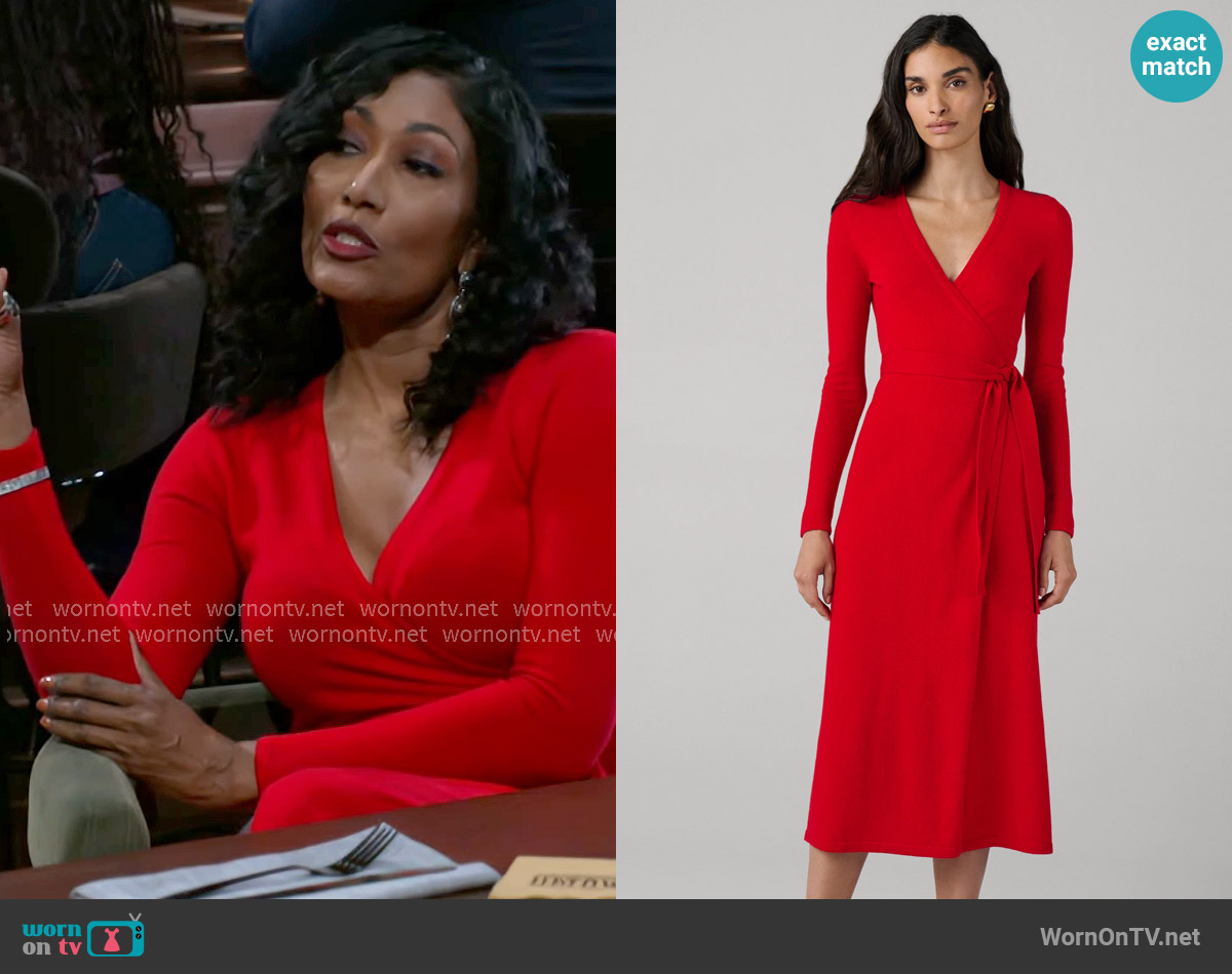 Diane von Furstenberg Astrid Dress worn by Dana 'Leslie' Thomas (Trisha Mann-Grant) on Beyond the Gates