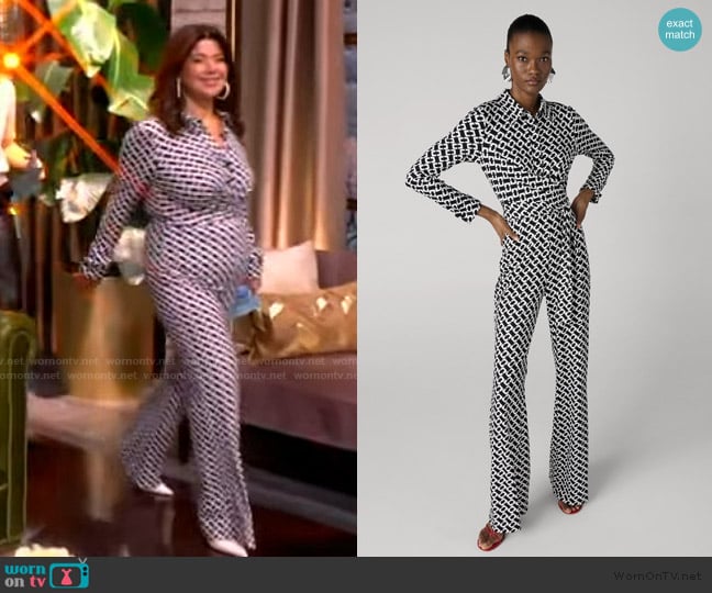 Diane von Furstenberg Michele Jumpsuit worn by Ana Navarro on The View
