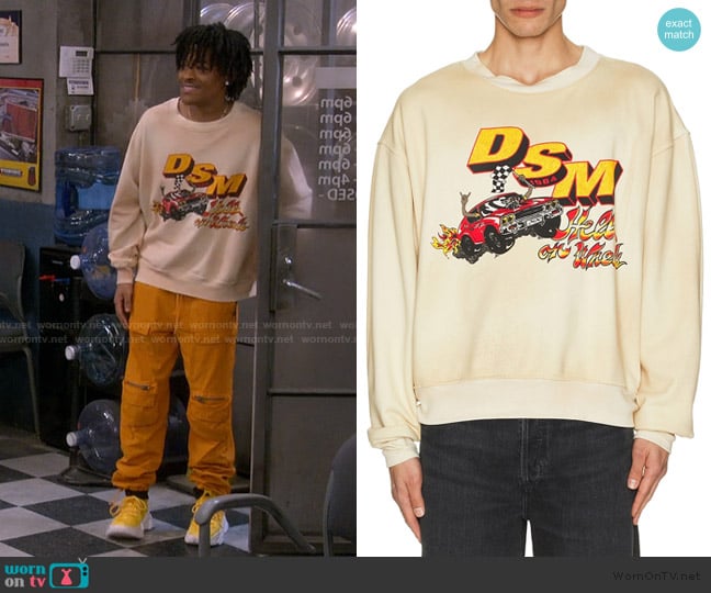 Diet Starts Monday Hell On Wheels Sweatshirt worn by Kelvin (Diamond Lyons) on The Upshaws