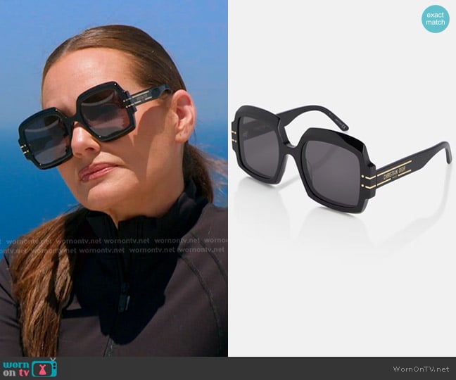 Dior DiorSignature S1U sunglasses worn by Meredith Marks on The Real Housewives of Salt Lake City
