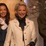 Dorinda Medley’s white tweed cropped jacket on The Drew Barrymore Show