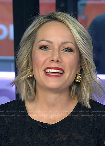 Dylan’s gold tear drop earrings on Today