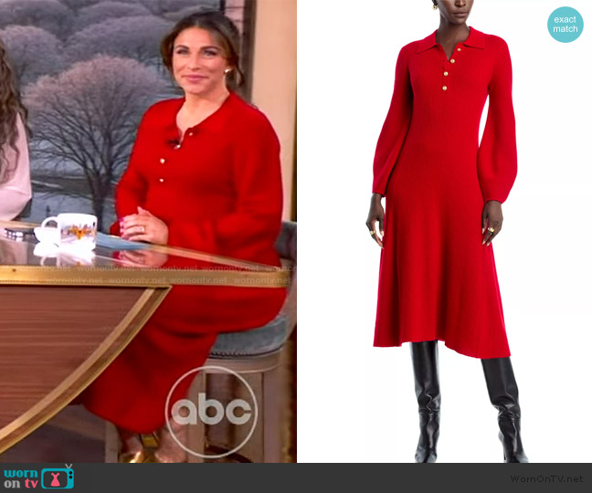 Elie Tahari The Shawna Cashmere Sweater Dress worn by Alyssa Farah Griffin on The View