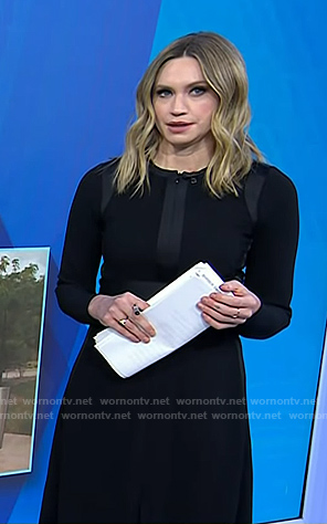 Ellison Barber’s black midi dress on Today
