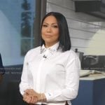 Stephanie’s white embellished collar shirt on Good Morning America