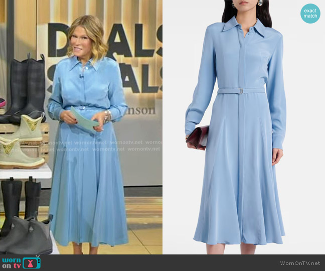 Emilia Wickstead Riko Dress in Cloudy Blue worn by Tory Johnson on Good Morning America