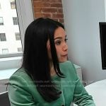 Emilie’s mint green velvet jacket on Today