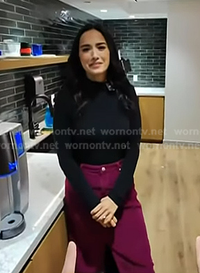 Emilie’s purple corduory skirt on Today