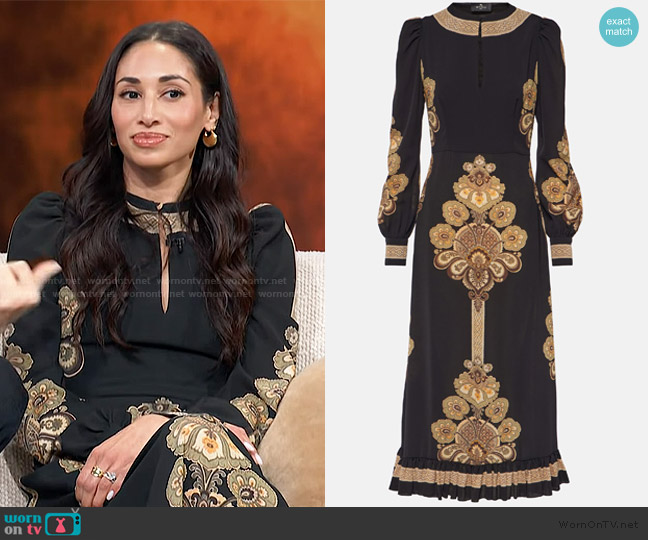 Etro Floral maxi dress worn by Meaghan Rath on Access Hollywood