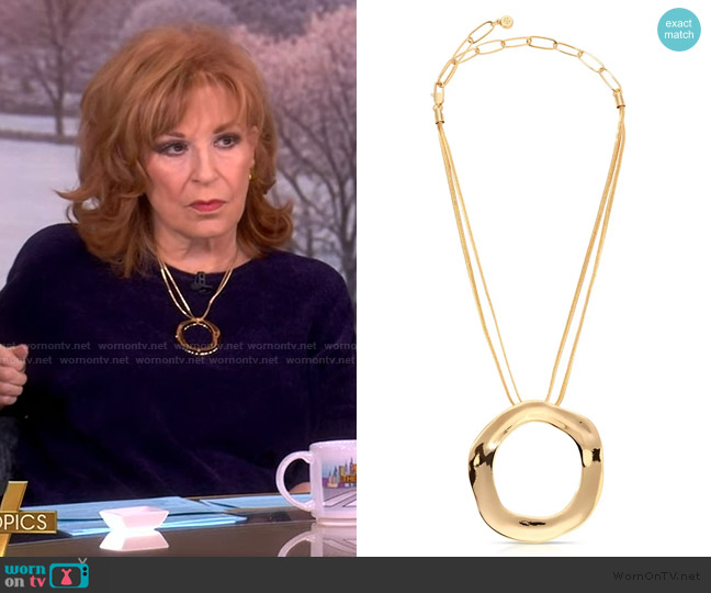 Ettika Open Circle Statement Necklace worn by Joy Behar on The View