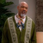 Frank’s green knit cardigan on The Upshaws
