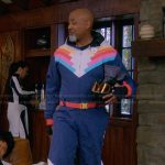 Frank’s blue printed snowsuit on The Upshaws