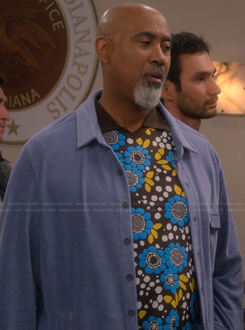 Frank’s floral polo on The Upshaws