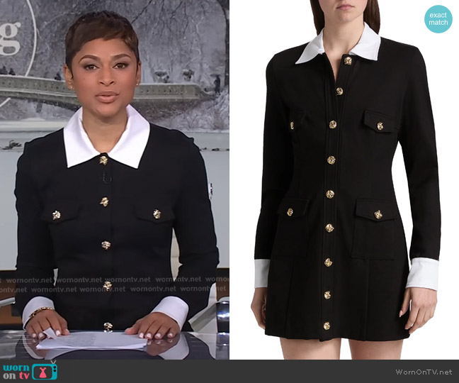 Generation Love Kendall Ponte A-Line Minidress worn by Jericka Duncan on CBS Evening News