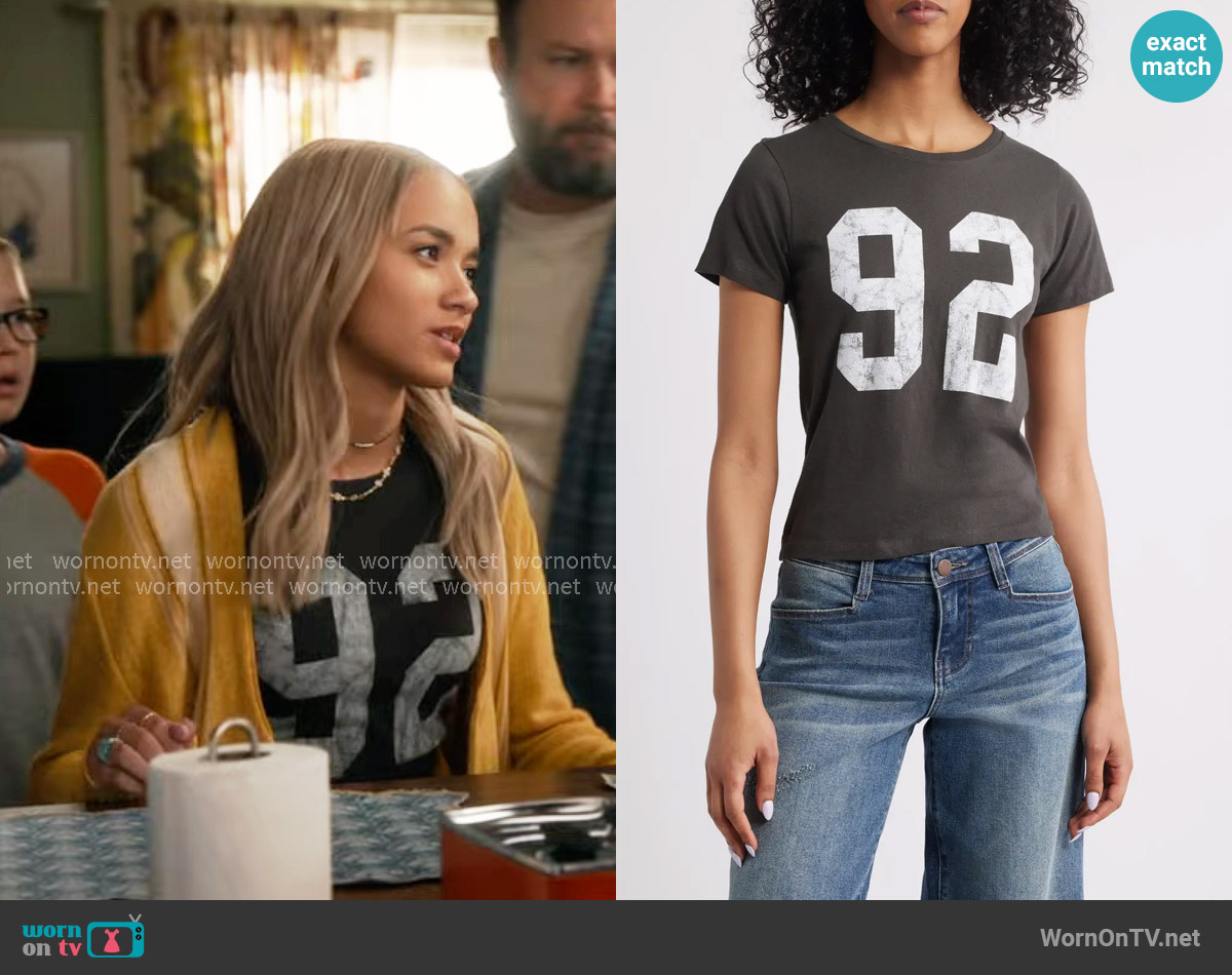 Golden Hour 92 Cotton Graphic T-Shirt worn by Ava (Amirah J) on High Potential